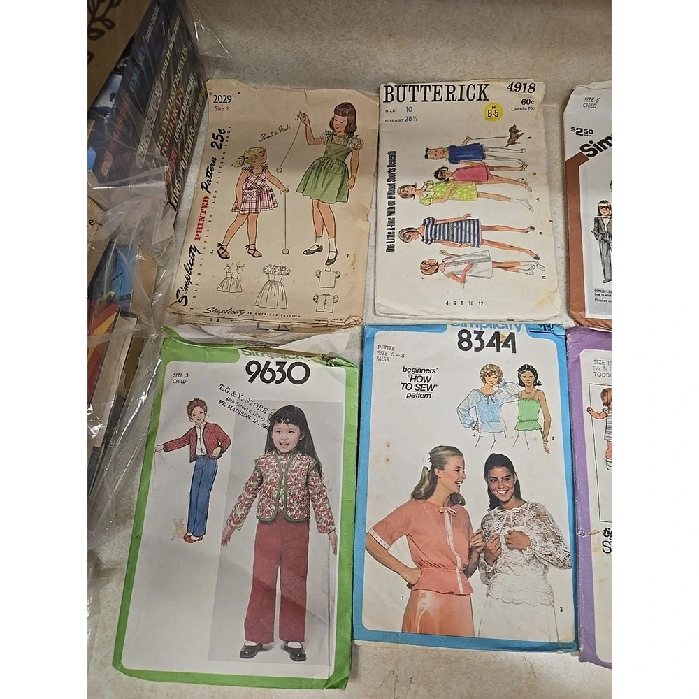 Lot Vtg Simplicity McCall's Butterick Dress Costume Girls Womans Sewing Patterns
